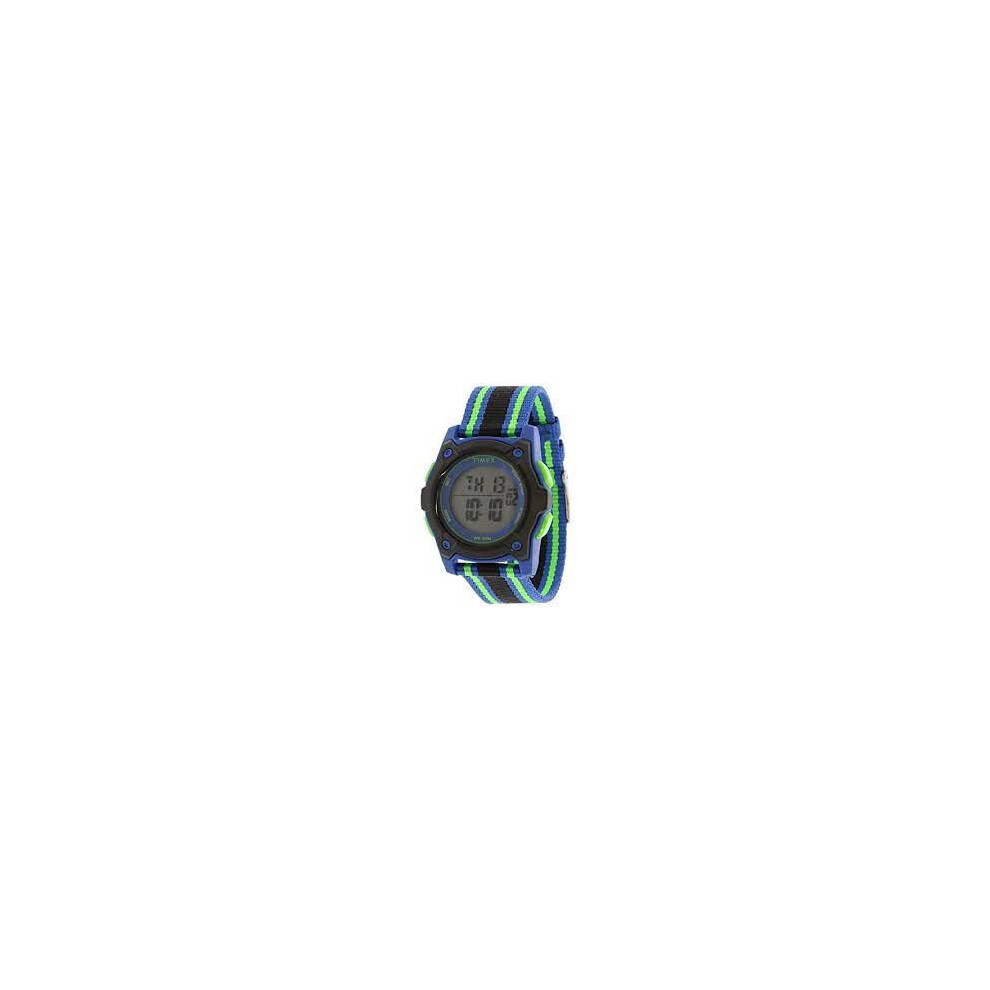Timex Kids TW7C26000 Time Machines Digital 35mm Blue/Black/Green Double-Layered Nylon Strap Watch