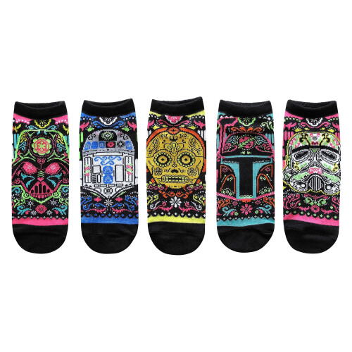 Star Wars STAR WARS Sugar Skull Ornate Juniors/Dam 5-Pack Ankelsockor Storlek 4-10