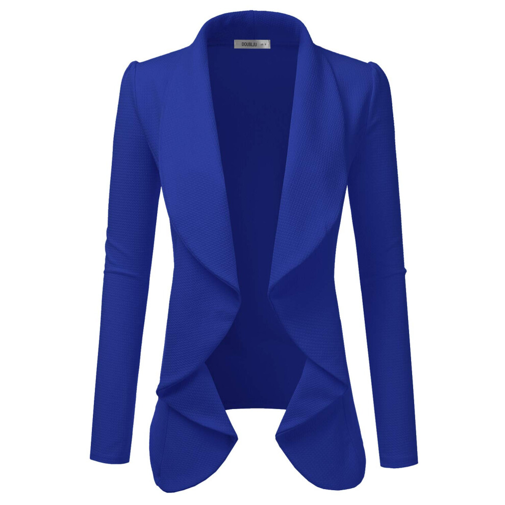 Veste blazer classique drap   e ouverte sur le devant DOUBLJU pour femme avec plus de Si