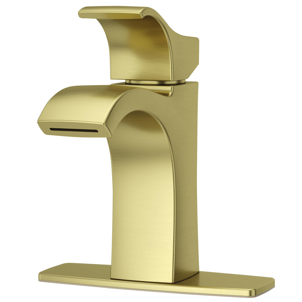 Pfister Venturi Bathroom Sink Faucet Single Control 1Handle Single Hole Brushed Gold Finish Lf042vnbg 038877637289