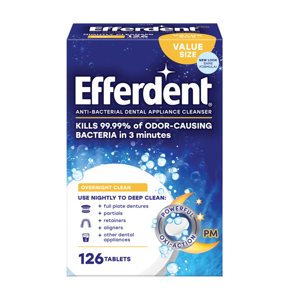 Efferdent Retainer Cleaning Tablets Denture Cleanser Tablets For Dent