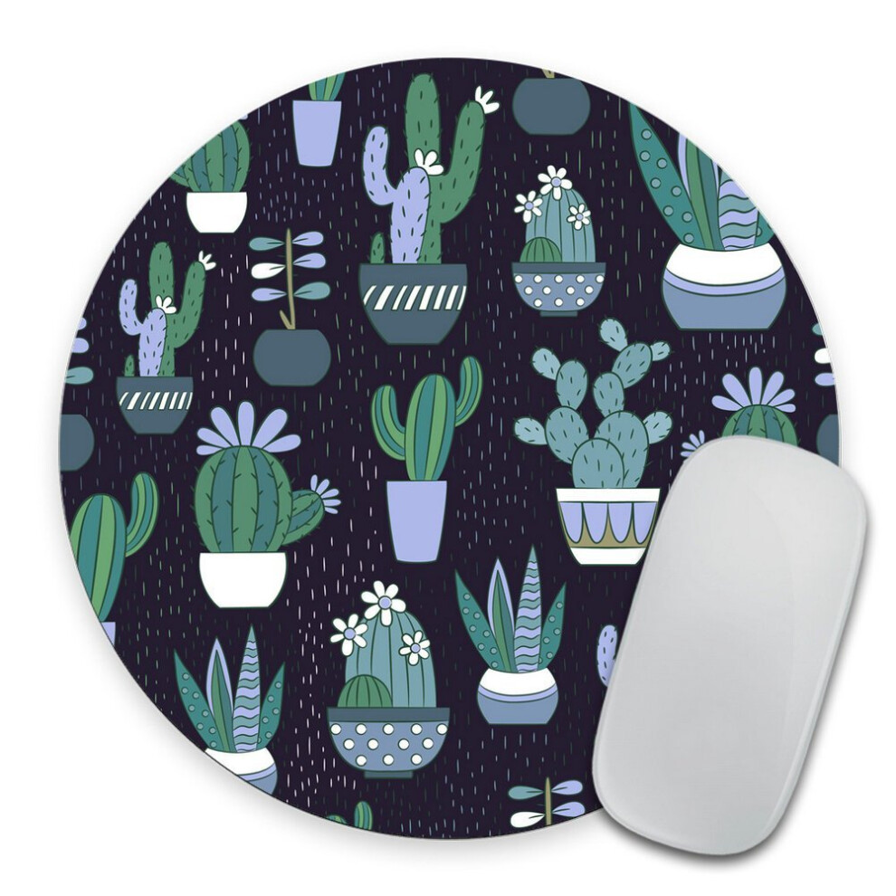 Round Mouse Pad Cactus Mouse Pad Cactus Mousepad Cactus Office Decor Mouse Mat Desk Accessories Succulent Mouse Pad 5904475351511