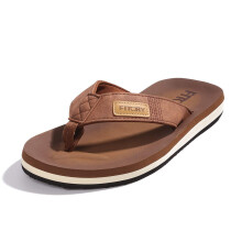 FITORY Men's Flip-Flops Thongs Sandals Comfort Slippers for Beach Tan