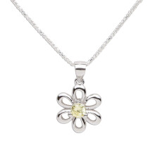 elskede ?jeblikke piger sterling s?lv Daisy simuleret november Birthstone halsk?de til b?rn