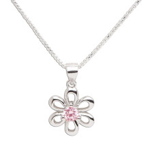elskede ?jeblikke piger sterling s?lv Daisy simuleret oktober Birthstone halsk?de til b?rn