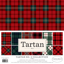 Carta Bella Paper Tartan Nr. 2 Collection Kit Papier Rot/Gr n/Schwarz/Na