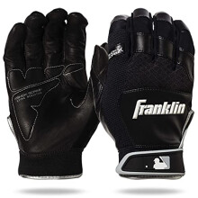 Franklin Sports 20966f1 Shok-Sorb x luvas de rebatidas preto/preto adulto pequeno