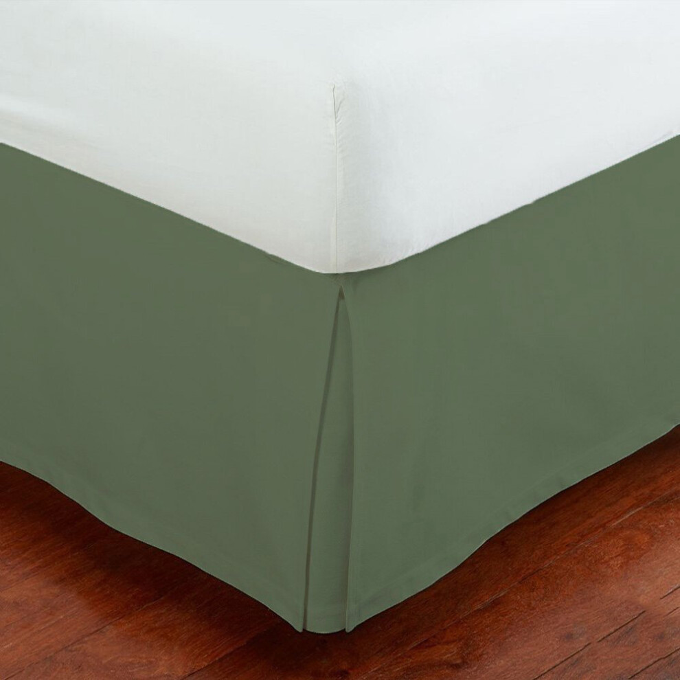 Jupe de lit sur mesure de luxe en lin Plus pour lit double, 14 po, stylets pliss   s