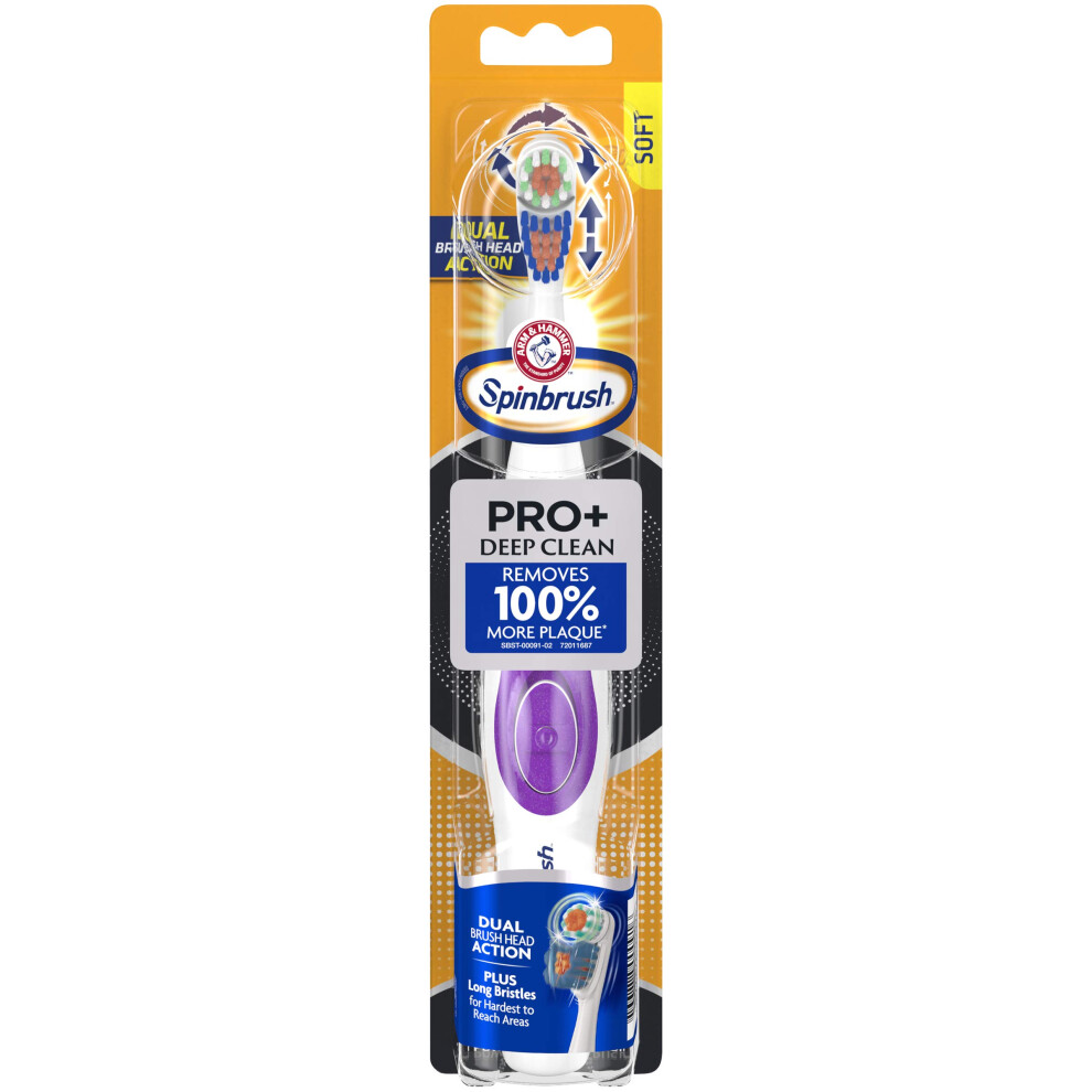 Spinbrush Truly Radiant Toothbrush  Deep Clean  Colors May Vary