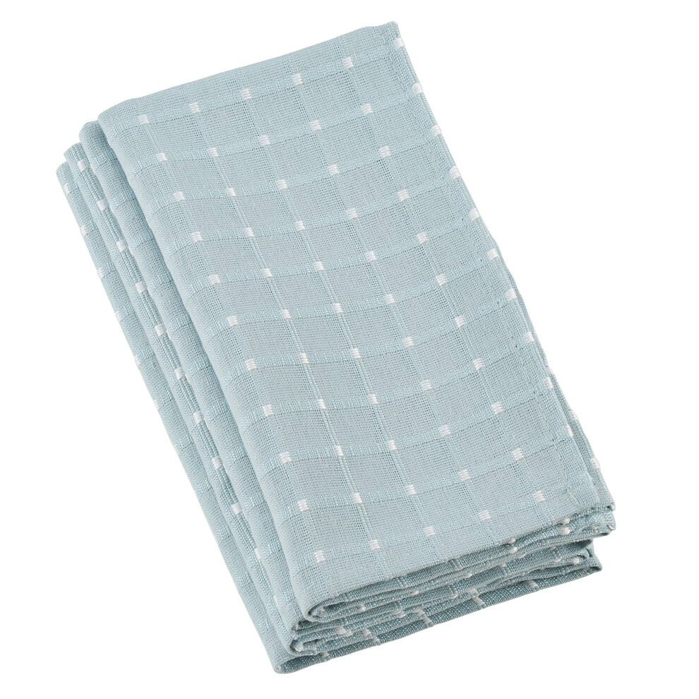 Saro Lifestyle 2136A20S Cousu Collection Baumwollmischung Stitched Line Tischservietten, 4Er-Set, 20 St Ck, Aqua-image