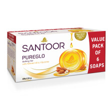 Sab o de glicerina Santoor Pureglo 125g (pacote de 6)
