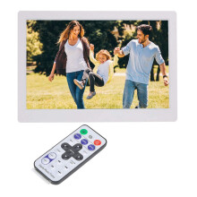 10.1 Inch USB Digital Picture Frame, Non-WiFi SD Card Smart Photo Frames IPS Screen HD Display with Remote Control, Easy to use for Seniors