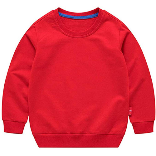 Unisex Kids Solid Cotton Thin Pullover Sweatshirt T-shirt Toddler Baby