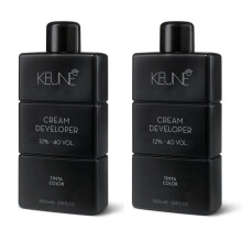 Keune Tinta Cream Developer 12% 40 Volume - 1000mL Pack Of 2 | Professional Hair Peroxide for Hair Coloring