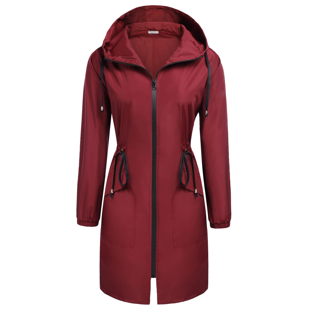 Veste de pluie ELESOL pour femme, imperm   able, coupe-vent, pliable, longue, imperm   able, trench-coat