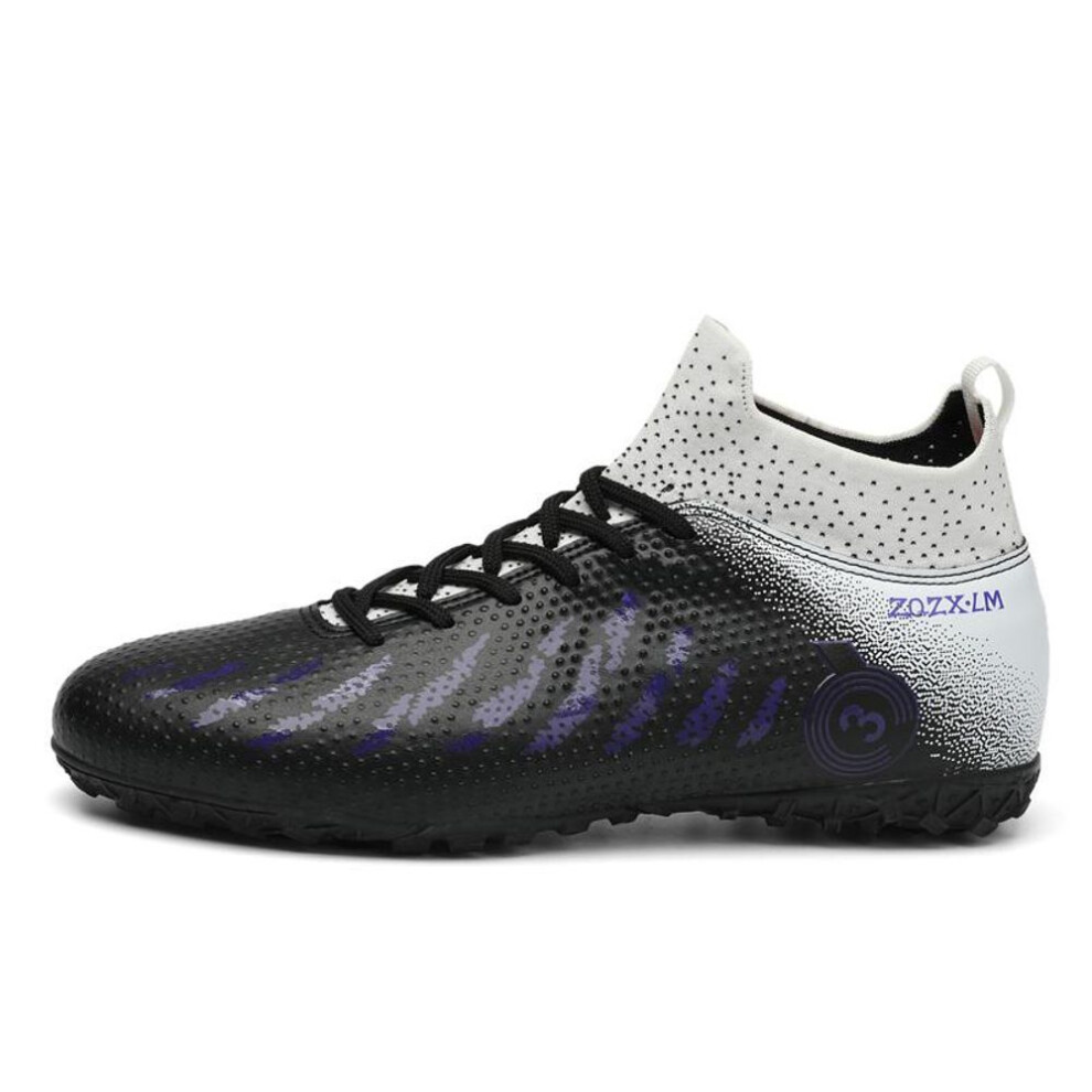 (black, 44) Youth Football Shoes Men's Short Nail TF Artificial Lawn Professional Large Size Football Boots