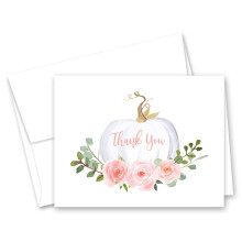 InvitationHouse Floral Pumpkin Bedankkaarten en Enveloppen - 50 stuks