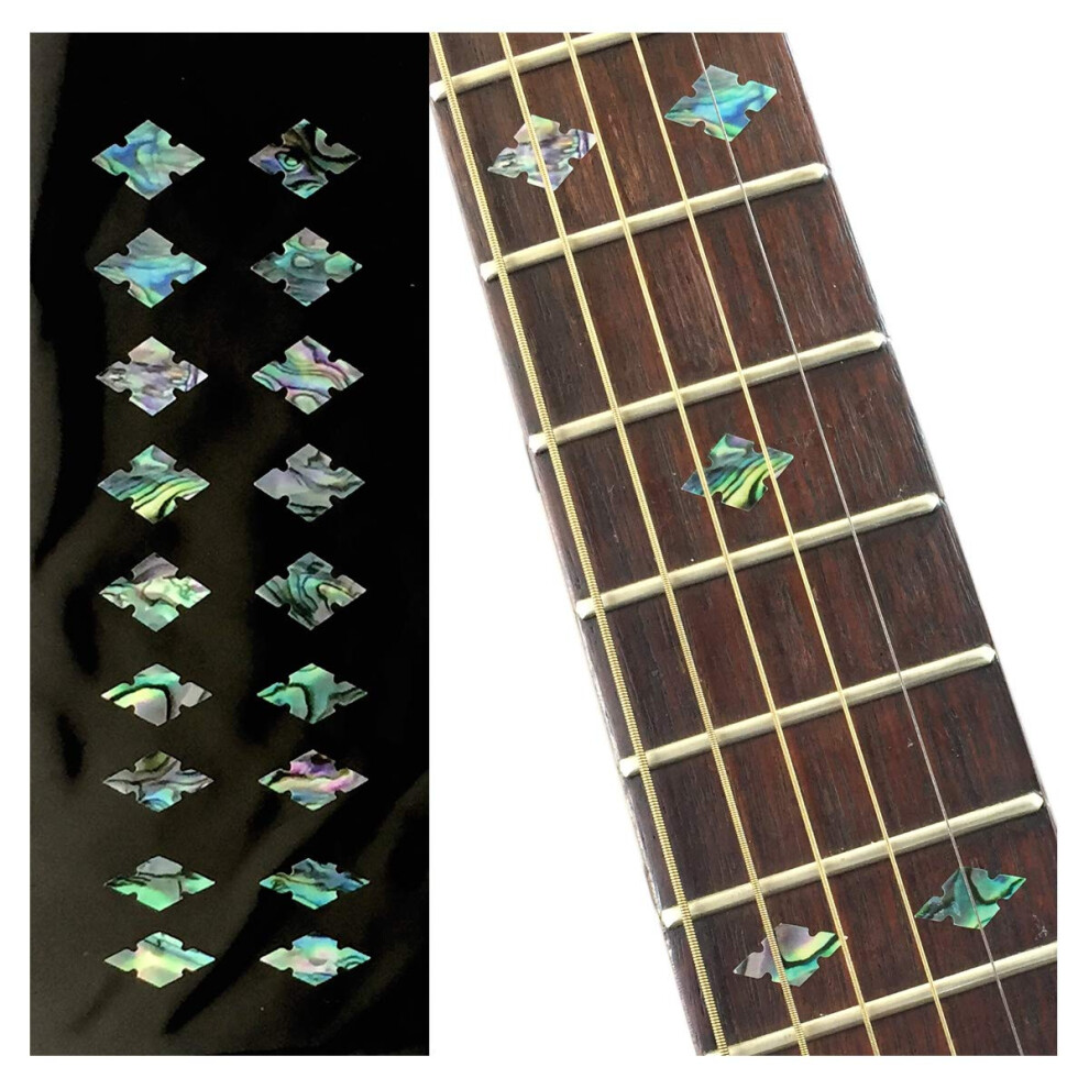 Inlaystickers - Pennarelli Per Chitarra, Basso E Ukulele, Con Taglio Tradizionale Di Diamanti - Abalone Mix F-308SD-MX-image