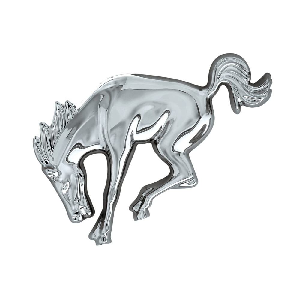 United Pacific 50130 Triple Chrome Plastic Bucking Horse Emblem Badge 710270501304