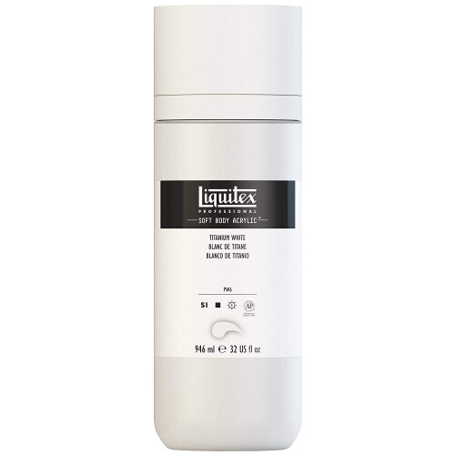 Liquitex Επαγγελματική Ακρυλική Χρωστική Πυκνότητας, 946ml (32-oz) Τιτανίου Λευκό