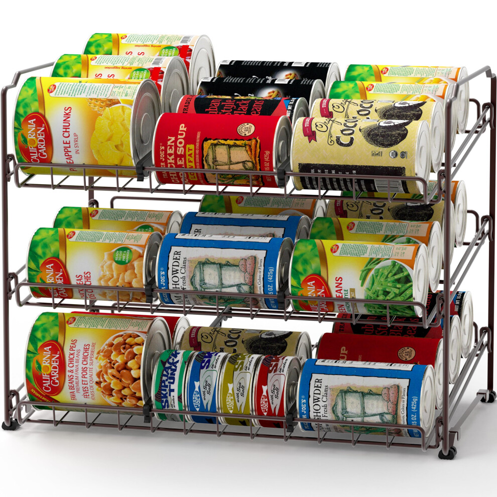 Simple Houseware Stackable Metal Can Rack Organizer Bronze