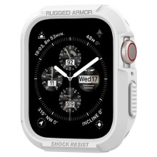 Spigen Rugged Armor Protector, entworfen fr Apple Watch-Gehuse der Serie 9/8/SE2/7/6/SE/5/4 41 mm/40 mm  Wei