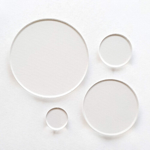 50 Acrylic Circle Clear Blank Discs 1/8"""" Thick (Select Size) - Made i 1