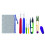 Ultima 6 Piece Colorful Seam Ripper/Nipper Set w/Carry case - 4 Stitch 1