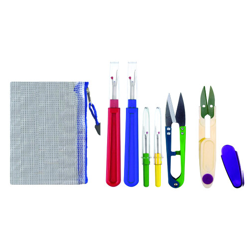 Ultima 6 Piece Colorful Seam Ripper/Nipper Set w/Carry case - 4 Stitch