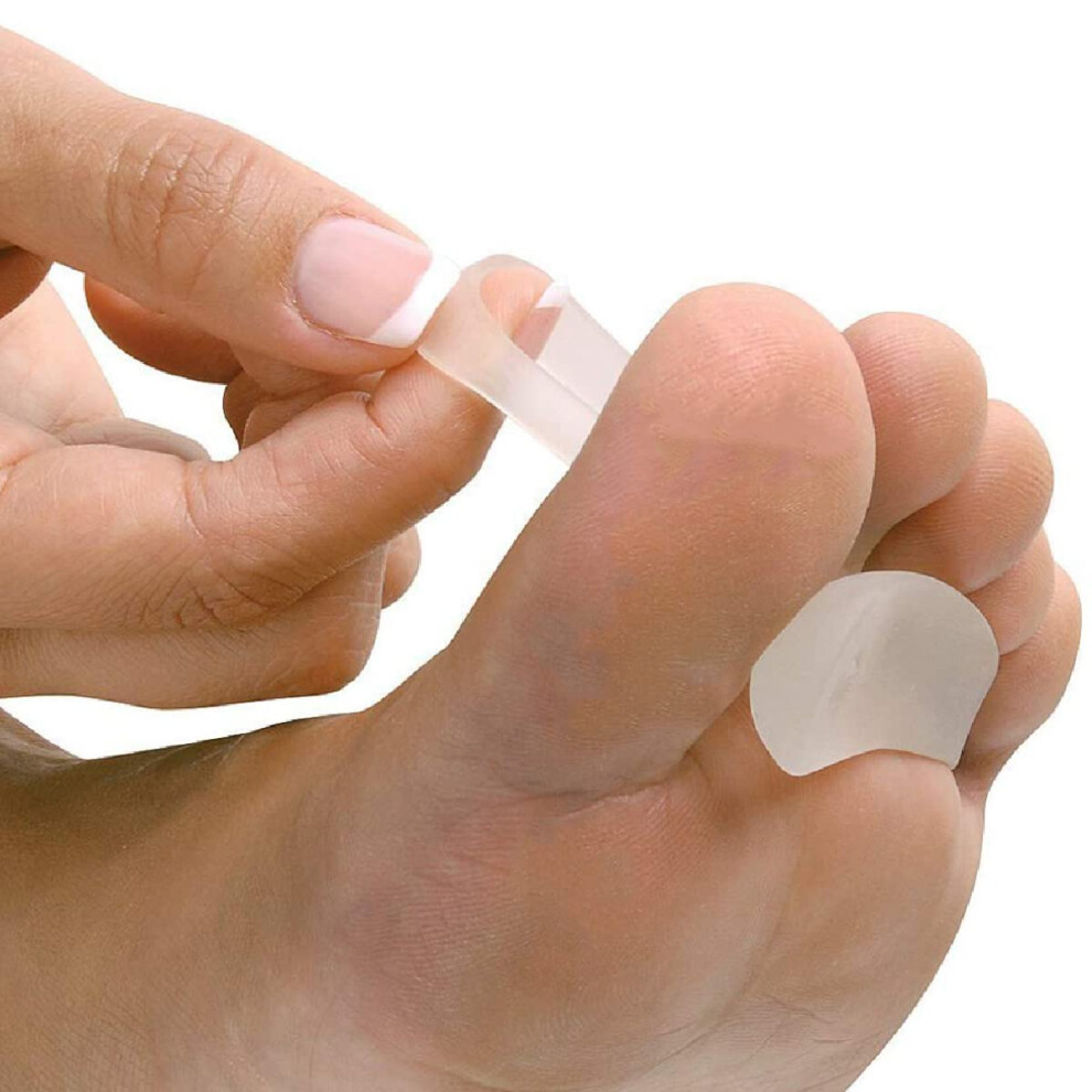 Natracure Gel Hammer Toe Crest Pads (Left/Right) - 2 Pairs - (Toe Stra
