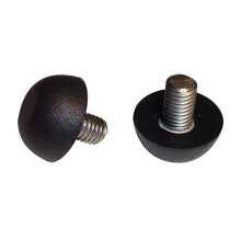 Ruostumattomasta teräksestä valmistettu ruuvikiinnitteinen liukusäädin terassikalusteille | Musta | 16 kpl (8 mm x 1,25 kierre)