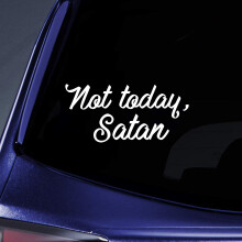 Not Today Samolepka Satan Decal Notebook Car Laptop 5,5"""" (bl)