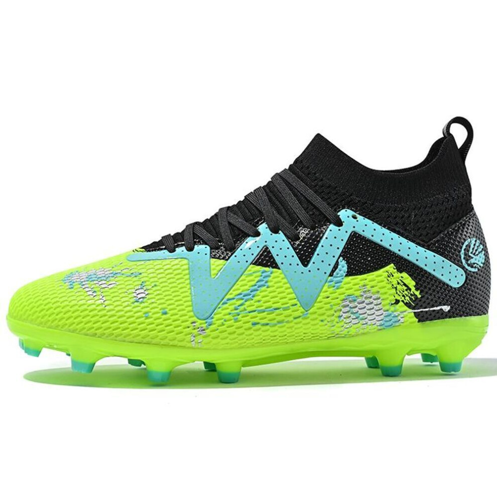 (green, 44) 34-45 Men&apos;s/women&apos;s Football Shoes High Elastic Socks Port Artificial Cottage Nails Youth Football Training Football Boots