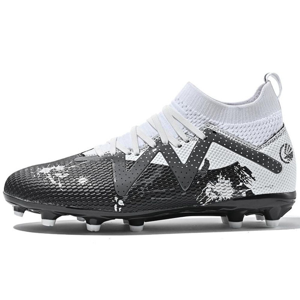 (black, 45) 34-45 Men&apos;s/women&apos;s Football Shoes High Elastic Socks Port Artificial Cottage Nails Youth Football Training Football Boots