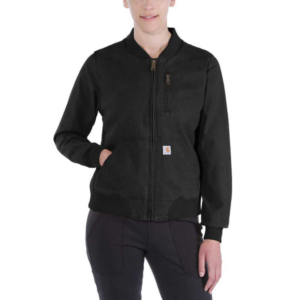 Carhartt womens Crawford Bomber Jacket Work Utility Outerwear  Black