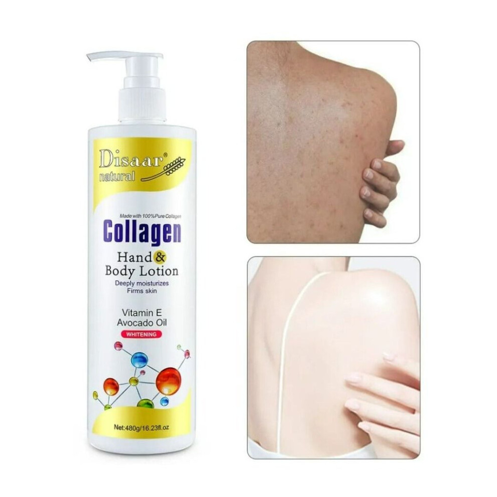 Disaar Collagen Body Lotion, Firming, Hydrating, and Nourishing Skin Care for Soft, Smooth Skin - 480g