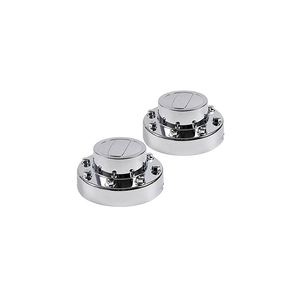 Pit66 Wheel Center Caps Compatible With 11-16 Dodge Ram 3500 1-Ton Dually Alcoa Alloy Hub Caps 2 Rear Chrome 610825123992