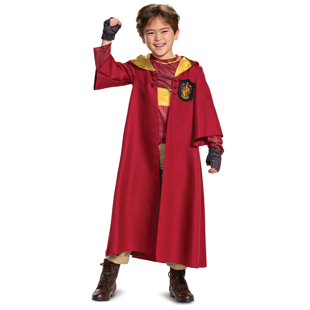 Vermomming Harry Potter Quidditch Gryffindor Deluxe Children's Costume & Gol Red
