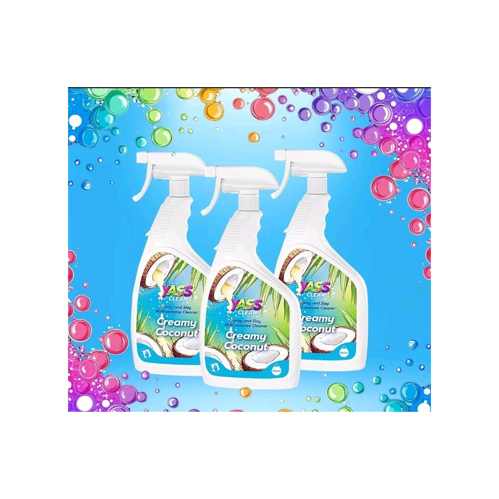 Cream (3Pack Coconut) Multi-Purpose Anti-Bacterial Surface Cleaner 950Ml