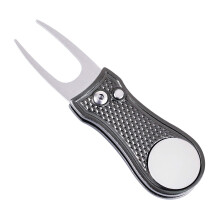Mile High Life volledig metalen opvouwbare golfdivottool met pop-upknop en
