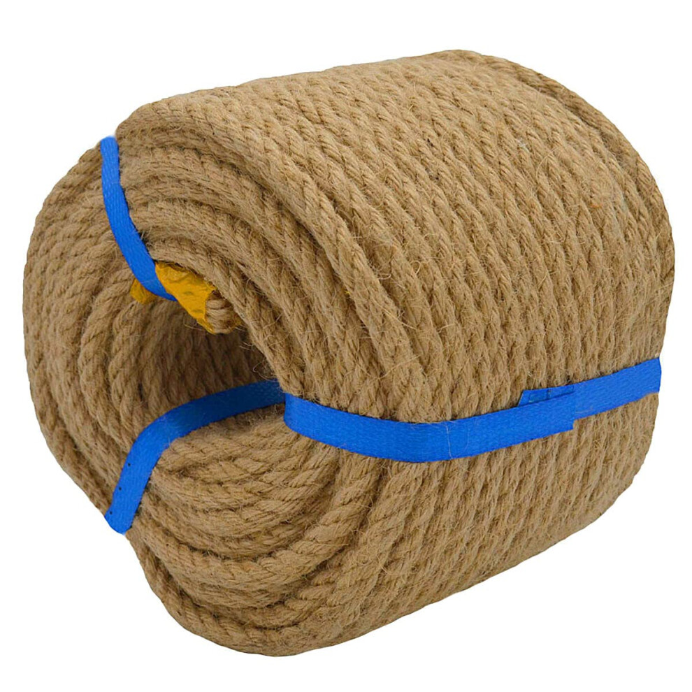 Corde de jute naturelle Corde de chanvre (6 mm x 165 pi) Ficelle de jute solide pour le bricolage