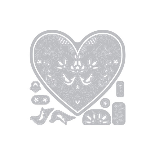 Καλούπια Sizzix Lace Heart, Ένα Μέγεθος, Πολύχρωμο 2