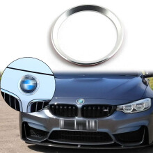 Xotic Tech 1pc Front Hood Bag Trunk Emblem Logo Omgivende ringdekoration Cover Trim kompatibel med BMW 1 3 5 6 7 Z X -serie M3 M4 E36 E46 E90 (S?