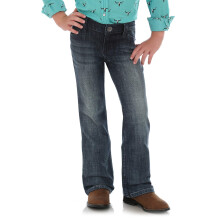 Big Bot Boot de garotas Wrangler Corte Jean Mid Blue 10