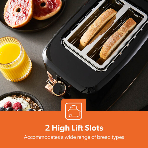 GEEPAS GEEPAS 2 Slice Bread Toaster with 7 Browning Levels Integrated 2