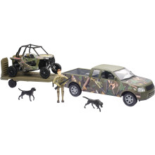 Caminh o de capta o verde de novo raio com picapes com l mpada Polaris e conjunto de figuras