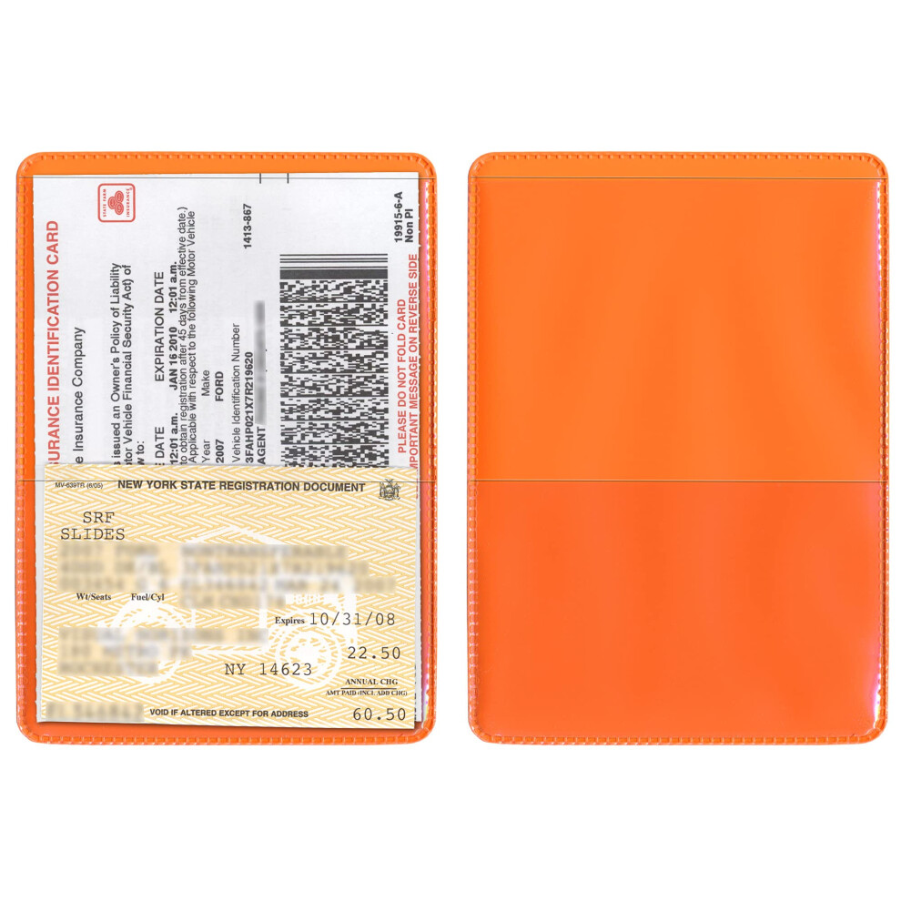 StoreSMART - Orange-Back Auto Insurance & ID Card Holders - 50 Pack - RFS20-O50-image-OPC-PFNF858-NEW