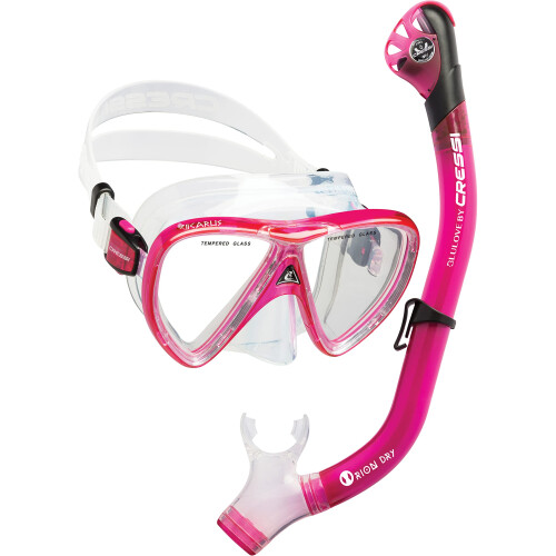 Cressi Cressi Ikarus & Orion Dry Klar/Durchscheinend Rosa Einheitsgr    e