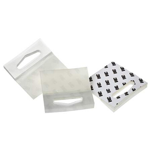 3M ScotchPad 1075 Hang Tab 2 v D x 2 v  x 13,5 mil T Polyester Clear 1
