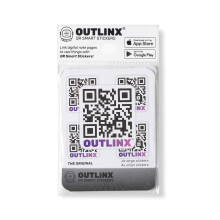OUTLINX QR Smart Stickers | Stick Digital Notes to Your Things | The Original 1-Pack 8X Stickers